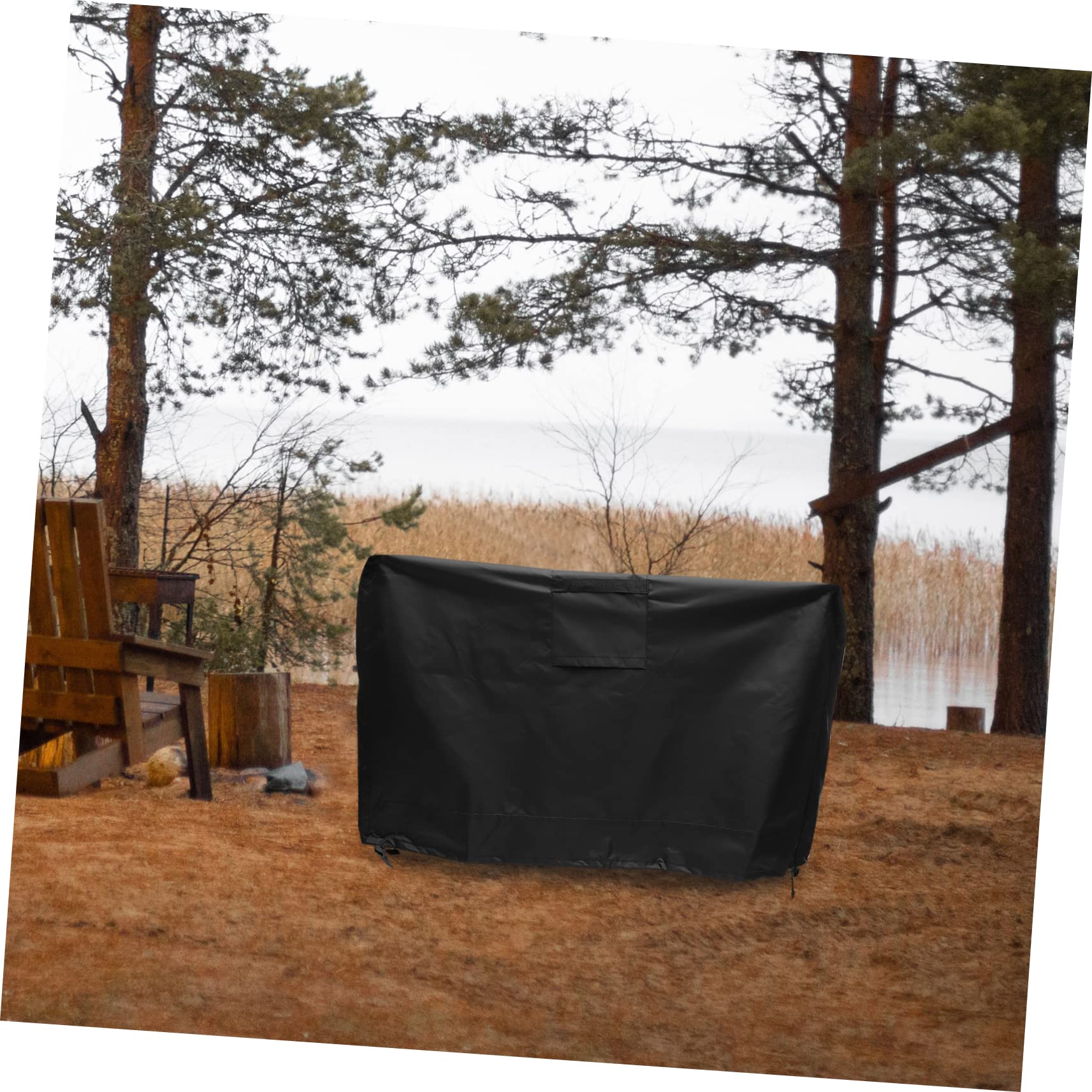TOYANDONA Copertura Protezione Anti-invecchiamento Oxford 420d per Barbecue Rotonda Resistente All'acqua ai Raggi UV per Giardino e Campeggio