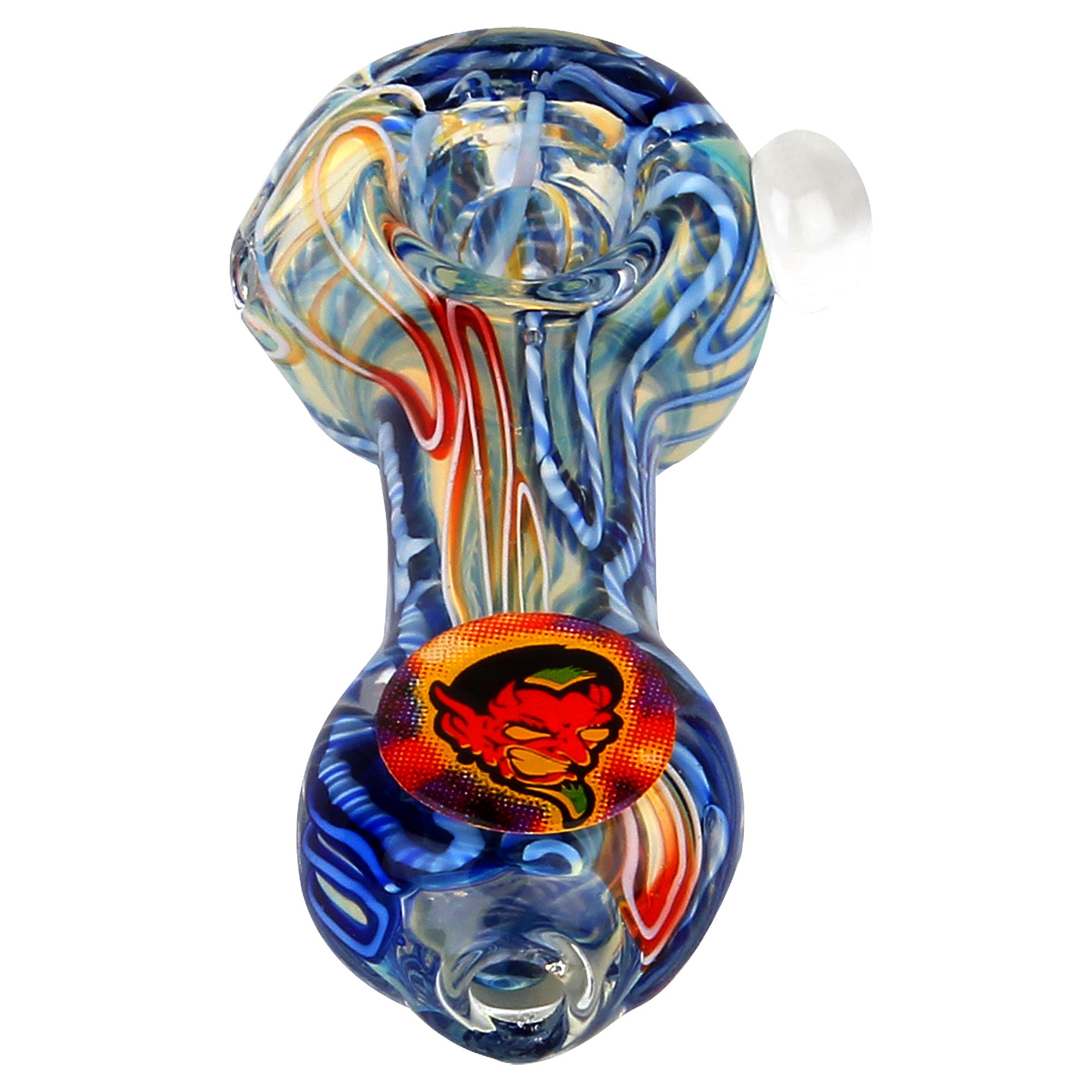 Collectibles Crafted Glass Smoking Pipe 3 Inches Twisted Color Combination Inside Out Craftsmanship Hookah Pipe.