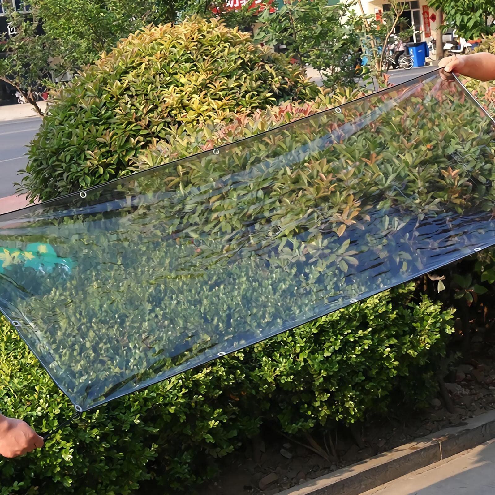 Telone Impermeabile Trasparente In PVC - Copertura Antipioggia Per Esterni Con Occhielli - Foto 9