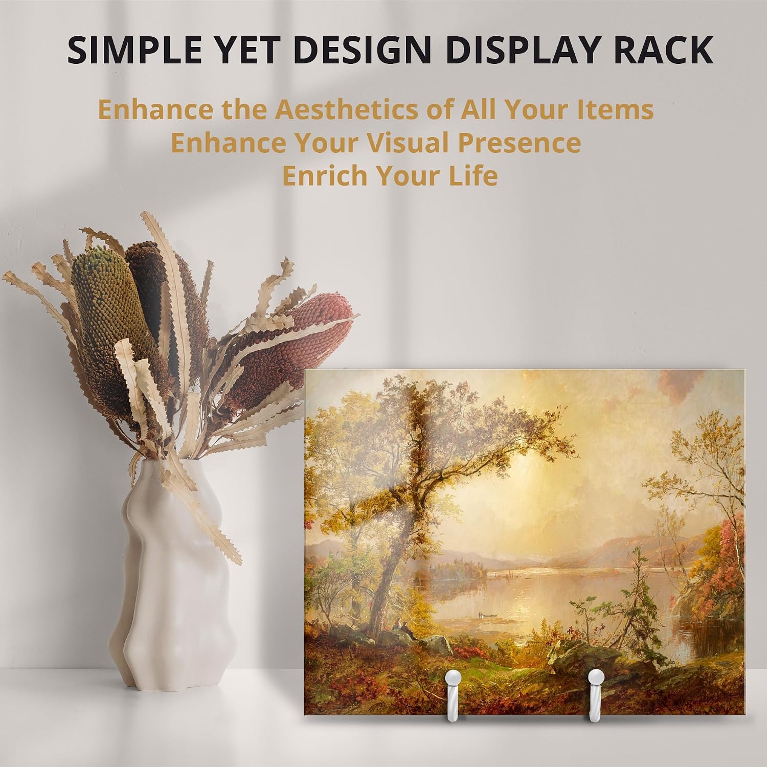 3Inch 3Pack Picture Easels for Display, Metal Decorative Plate Stand