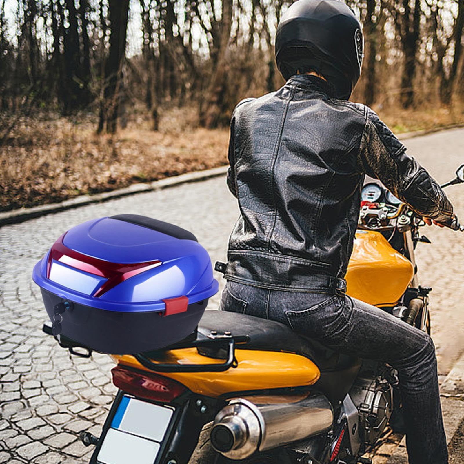 Pudełko na bagażnik motocyklowy, pudełko na bagaż motocyklowy Wbudowana