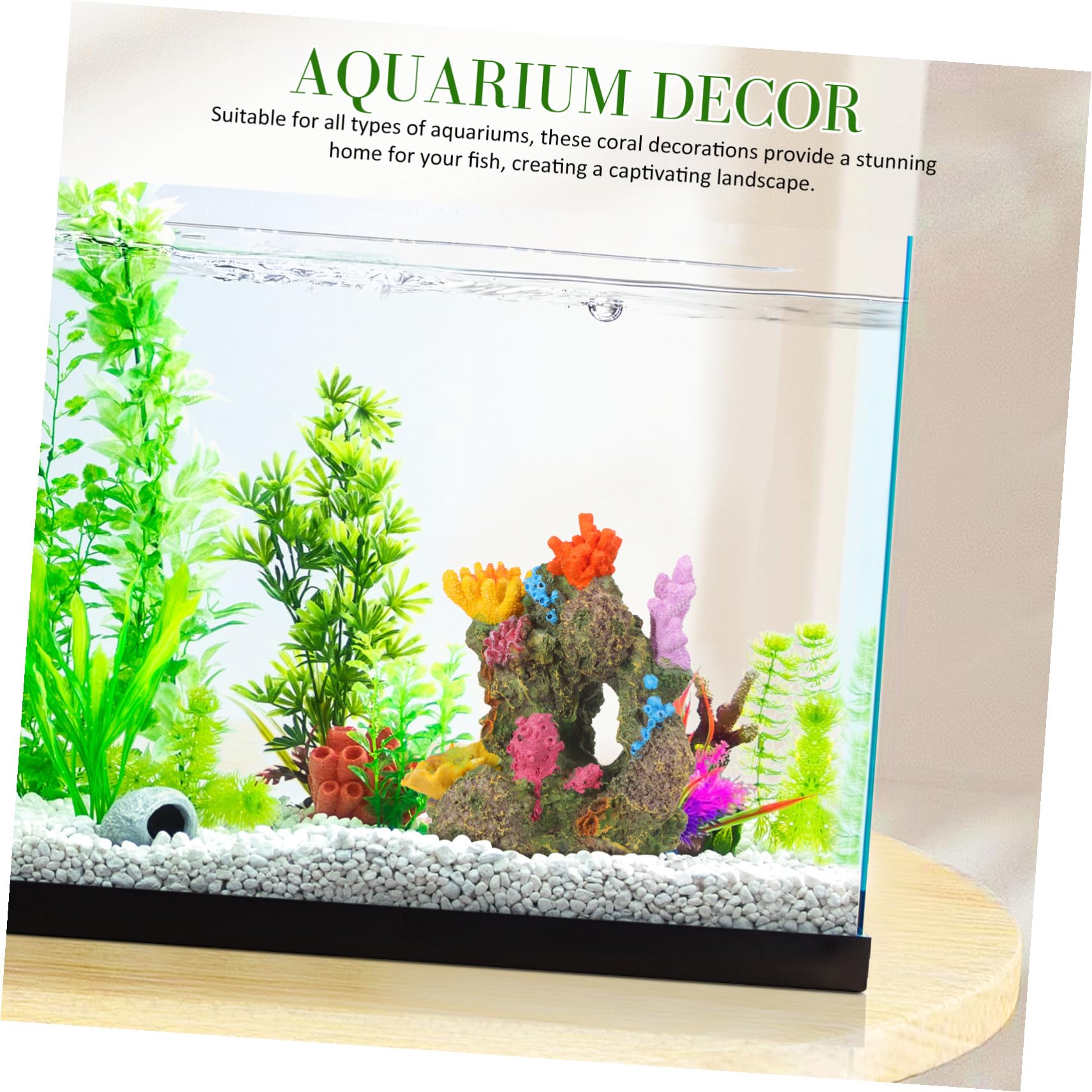 TOYANDONA Decoración de Coral Artificial Resistente para Acuarios Escultura Decorativa Vibrante y Segura Cueva Ornamental para Paisajes Submarinos Peceras