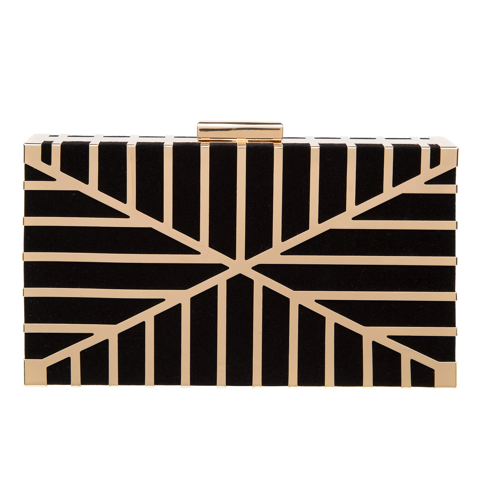 CARIEDO Women Evening Bag Elegant Clutch Purse Exquisite Velvet Metal Hollow out Handbags Prom Wedding Party