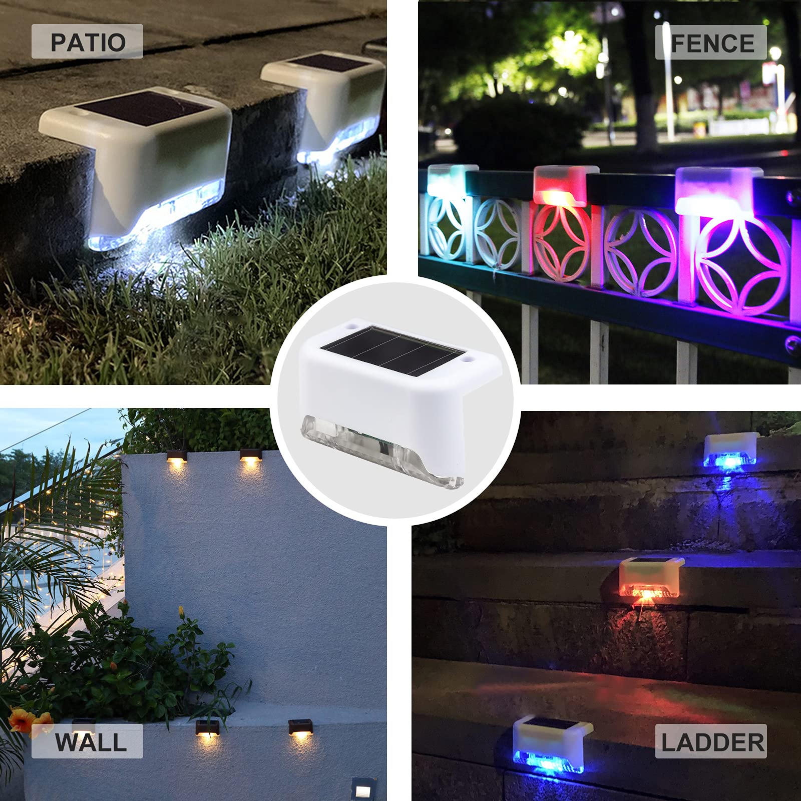 ALLOMN 2 lampade solari per esterni da giardino, luci solari da