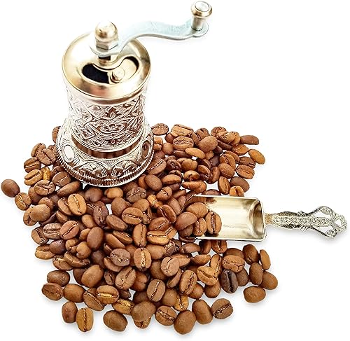 Miniatura 4 de Molinillo de café con sal de pimienta, 2 en uno, molino de café turco, con cuchara de pala de especias, salero y fundición de aleación de zinc mejor