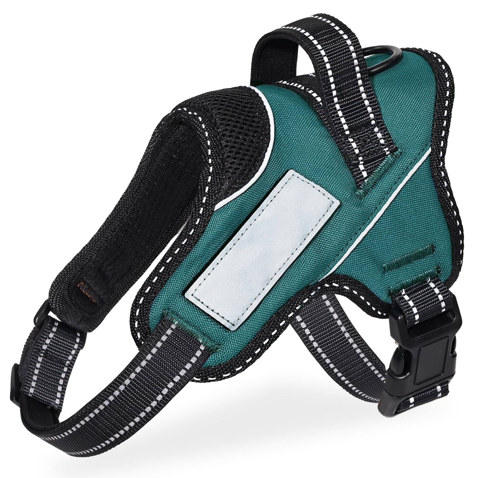 CatenaVinas Dog Harness for Small Medium Large Dogs,Dog Trainer Recommended,Throat-Friendly,Easy to Put On&ake Off,Adjustable with Nameplate&Reflective,Ergonomic Design Super Cute Colors(Dark green,S)