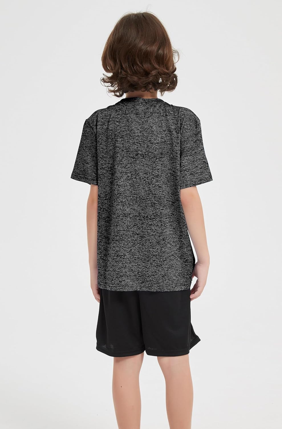 Boys Quick Dry T Shirt Sports Moisture Athletic Performance T-Shirts（Age 5-18Y） image 2