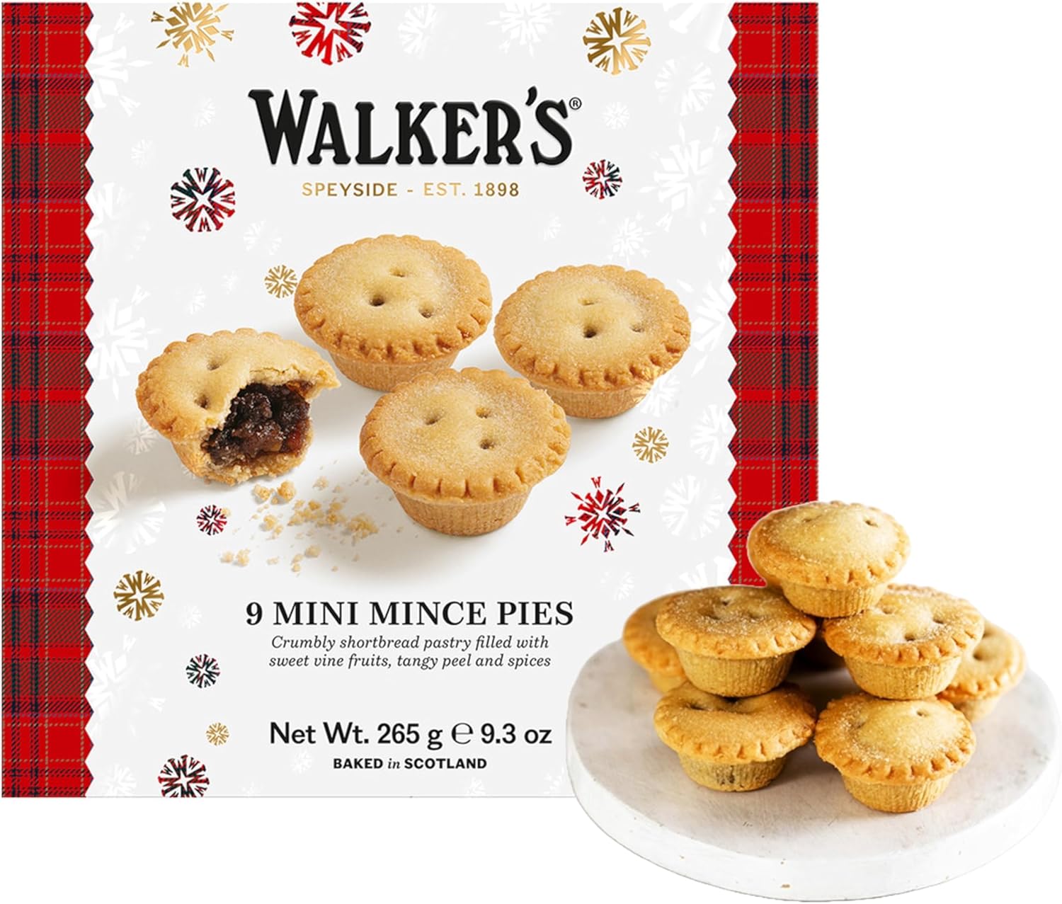 Delicious All Butter Shortbread Christmas Mince Pies with Fruit and