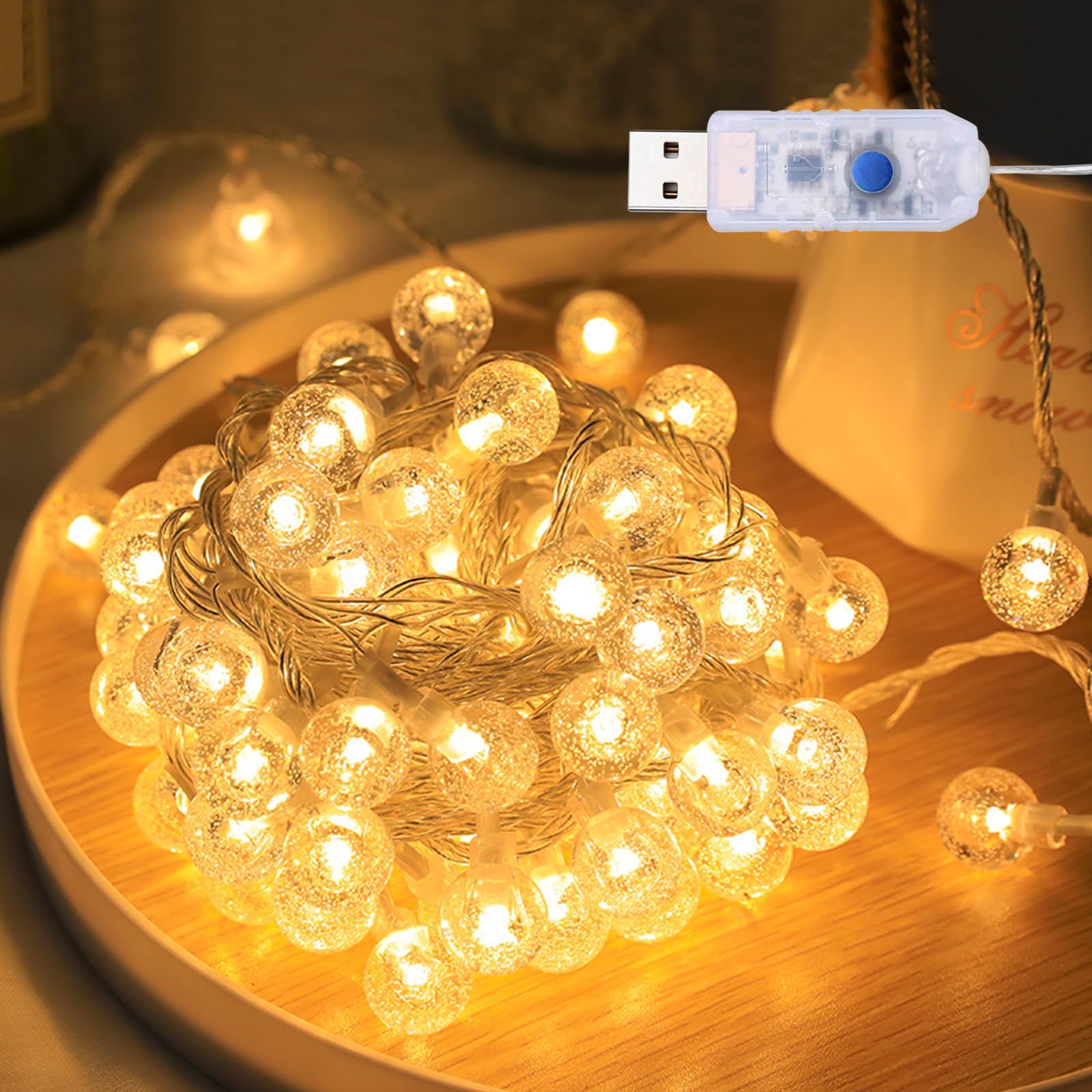 Amazon.co.jp: Topamz LEDイルミネーションライト 10m 80灯 USB給電 8