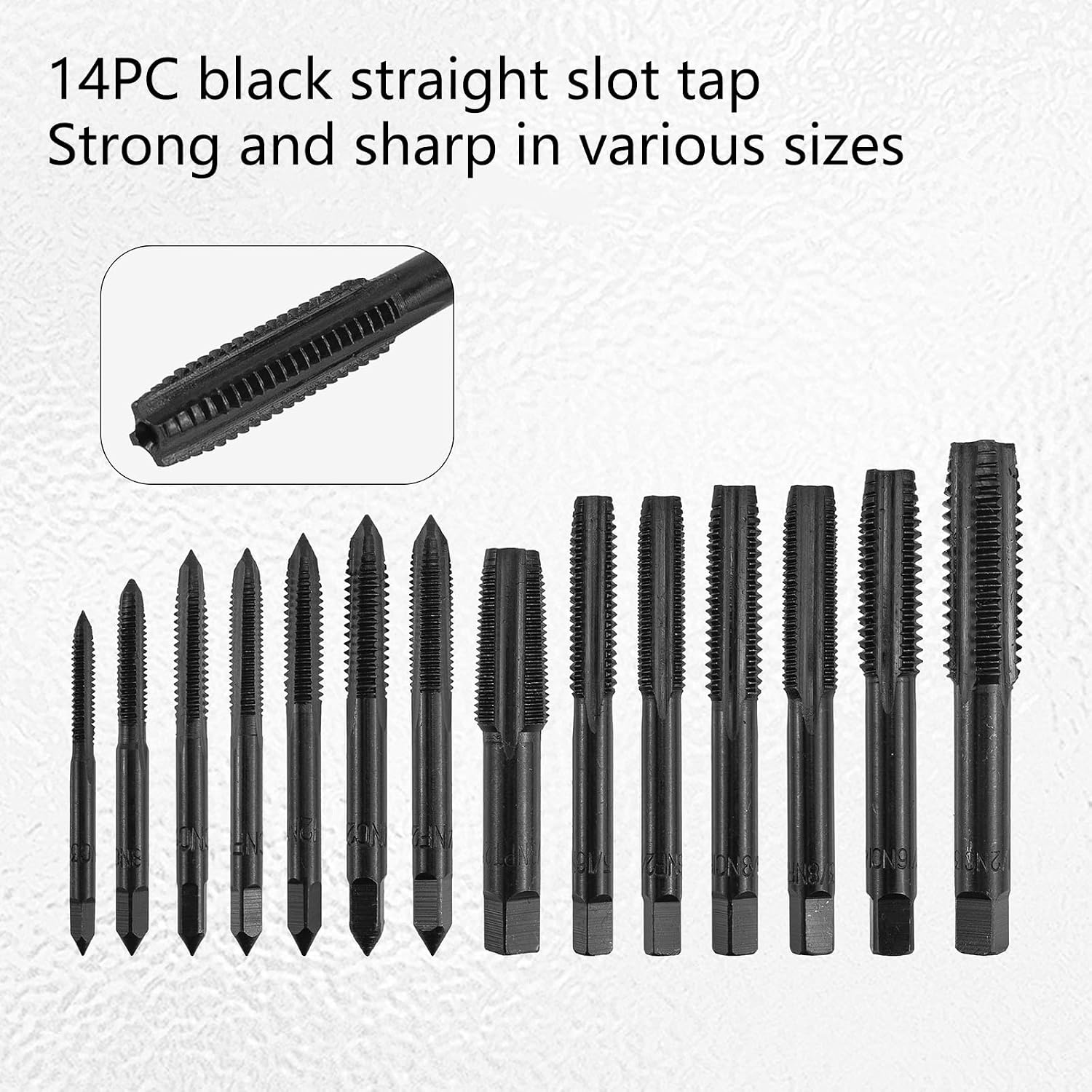 14Pcs Metric Tap Set Tap and Die Set Hand Screw Thread Metric Plug Screw Drill Drill Tapping Professional Hand Tool
