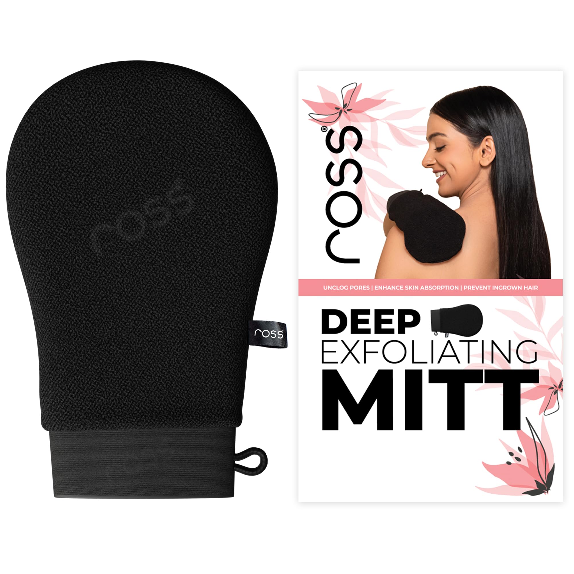 Ross Korean-Style Bathing Mitt – Exfoliating Glove for Deep Cleansing, Dead Skin Removal, and Smoother Skin – Made of Premium Viscose Rayon Fiber for a Spa-Like Experience, Suitable for All Skin Types