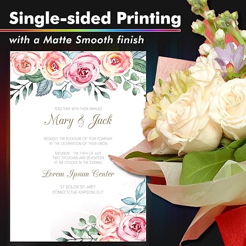 Miniatura 4 de Koala - Papel de cartulina blanco mate de 8.5 x 11 pulgadas de grosor, 50 hojas de 85 libras y 8.11 ozm, papel fotográfico mate pesado para