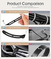Vista 4 de 40Pcs Nearockle Reusable Cable Ties, Adjustable Silicone Cord Organizer Small Zip Ties for Charging Cords Earphone Computer Wire, Office Desk Cable