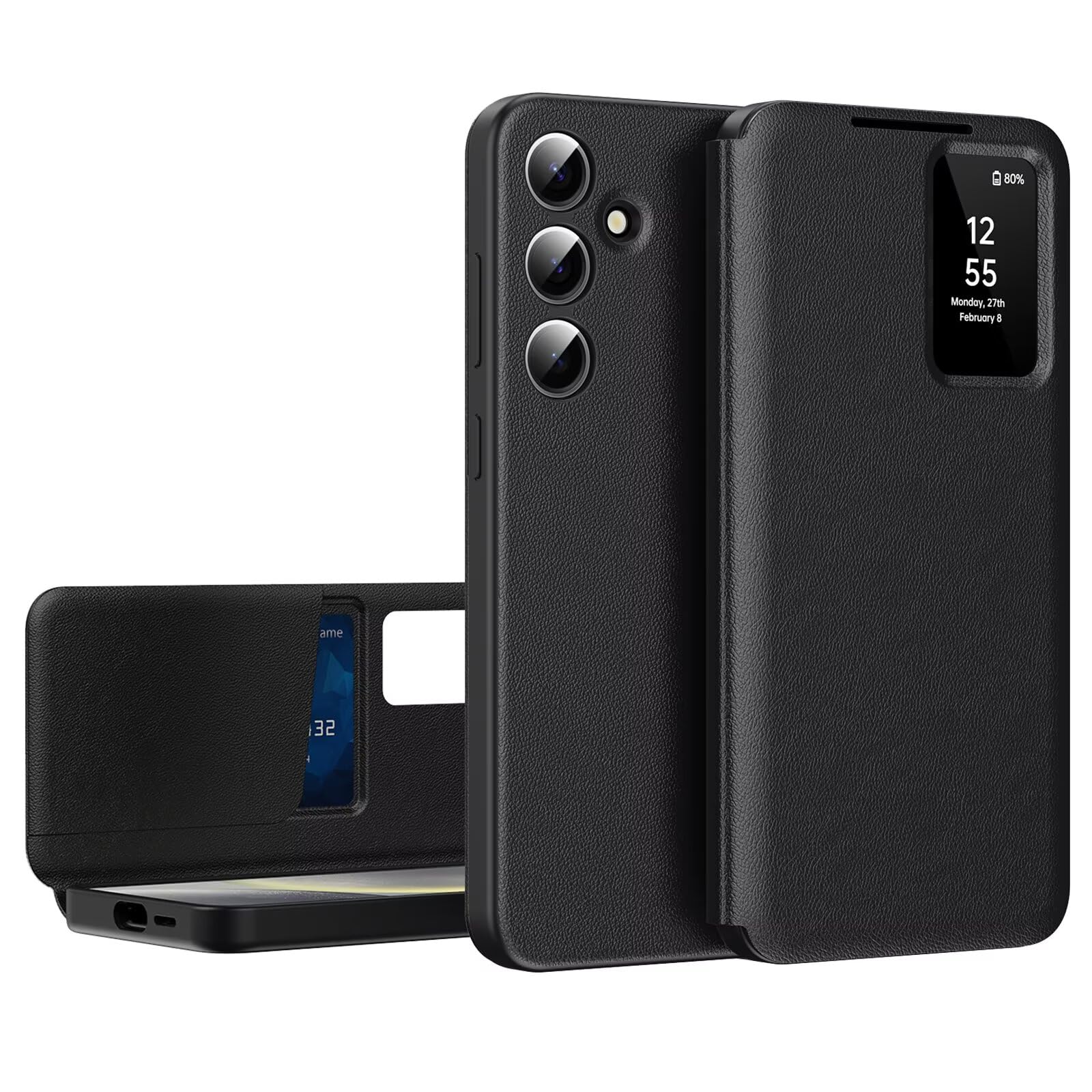 Coque Samsung S25 FE Étui Cuir Smart View Portefeuille - 8