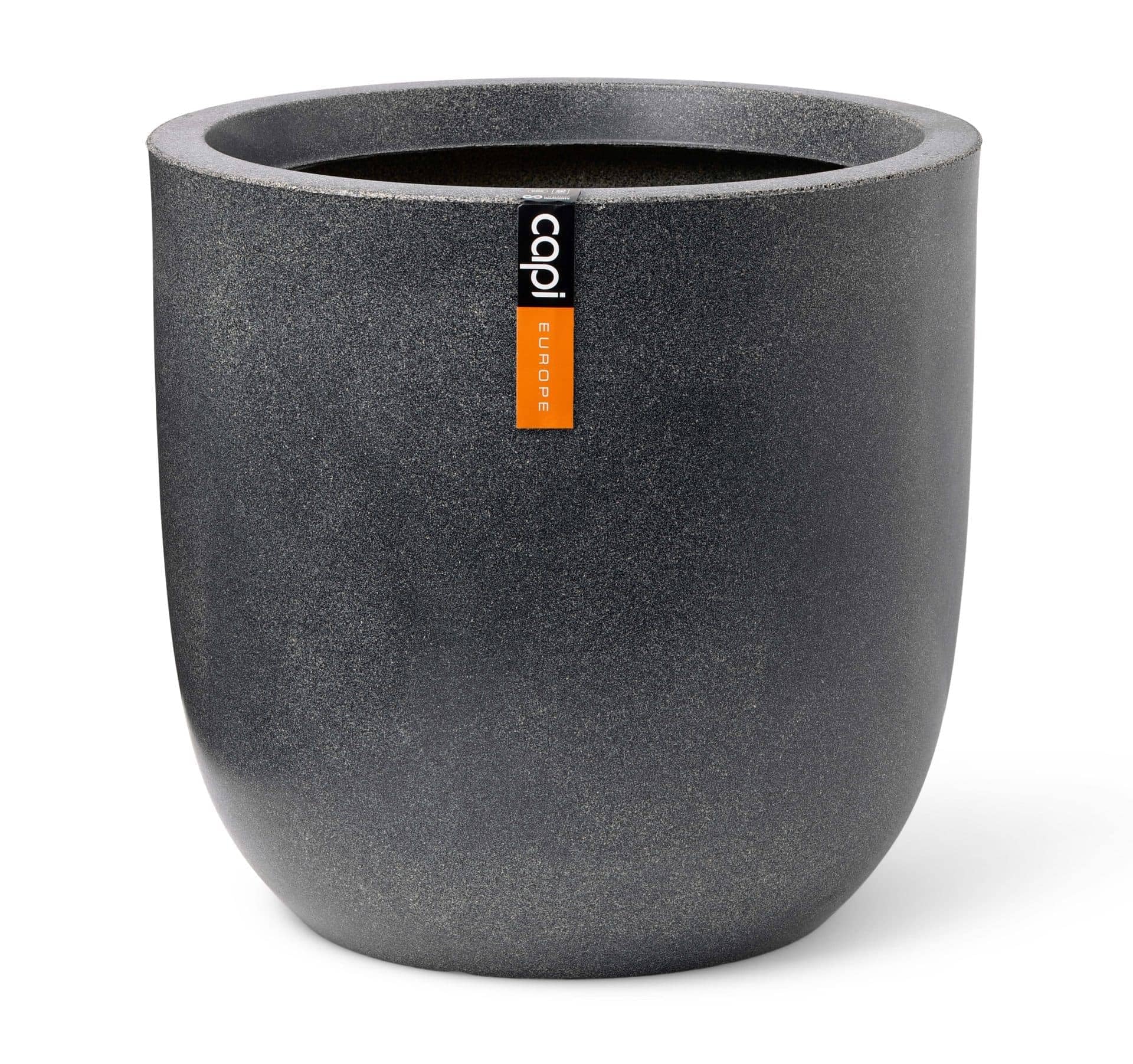 CAPI EUROPE - Planter ball Waste Smooth NL - 43x41 - Terrazzo grey - Opening Ø35 - Pot for indoor and outdoor use - Shatterproof - 100% recyclable - KTG933 — image 1