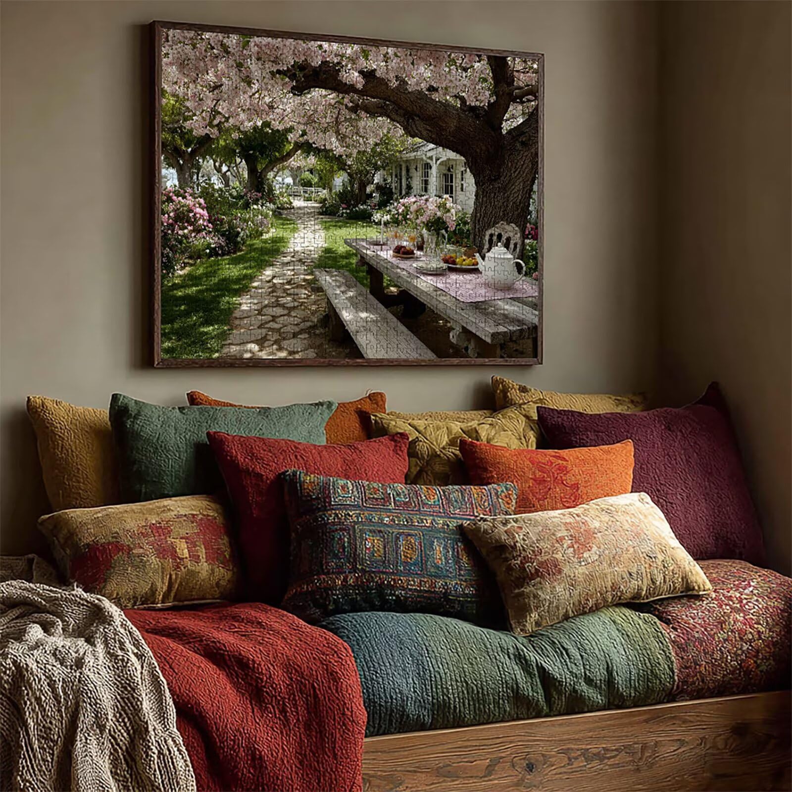Puzzle Arte con Scatola Giardino, Albero Puzzle Legno 3000 Pezzi Adulti 122x81cm, Attività di Intrattenimento ad Alta Difficoltà, DIY Classici Gioco, Jigsaw Per Tutta La Famiglia, Regalo, 5-5136