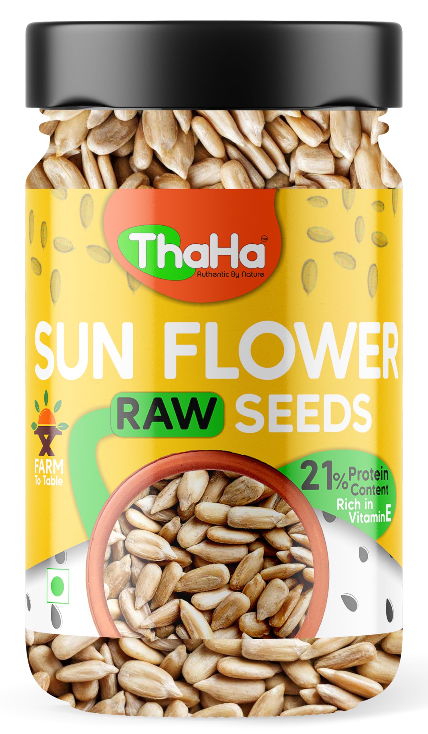 ThaHa Raw Sunflower Seeds For Eating 500 GM | High in Protein & Fibre