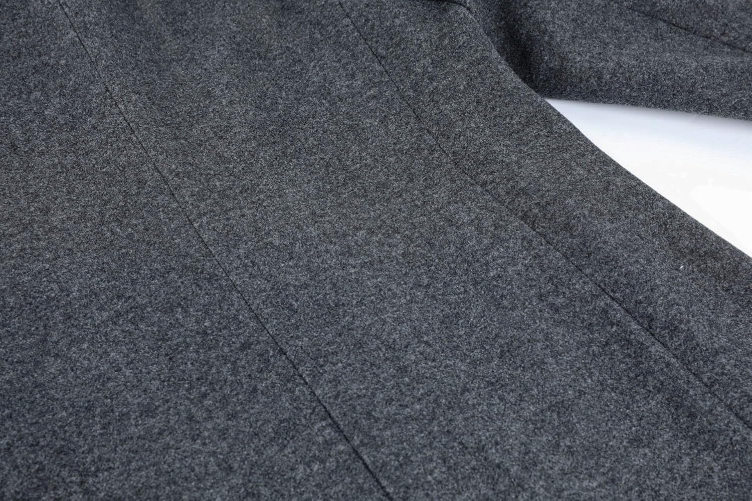 yoeasy Women's Casual Thicken Wool Blend Pea Coat Stand Collar Single Breasted Winter Mid Long Overcoat Jackets - Image 5