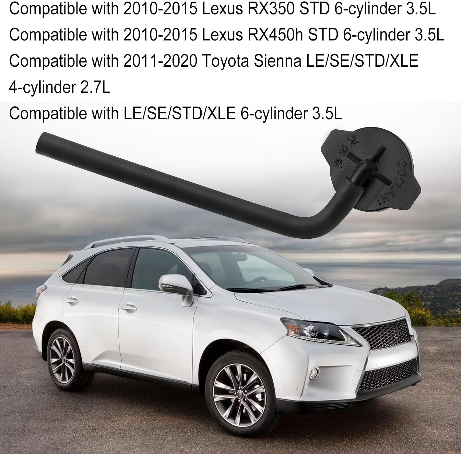 16405-31070 Coolant Reservoir Cap Fit for 2011-2020 Toyota Sienna for 2010-2015 Lexus RX350 RX450h Replace 16405-0P040