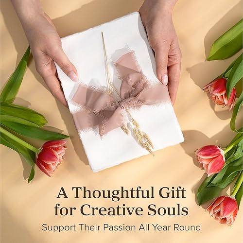 Vista 19 de Wanderings Sobre grueso hecho a mano con borde de cubierta rosa, 4.25 x 6.25 pulgadas, paquete de 25 unidades, para anuncios, invitaciones de boda