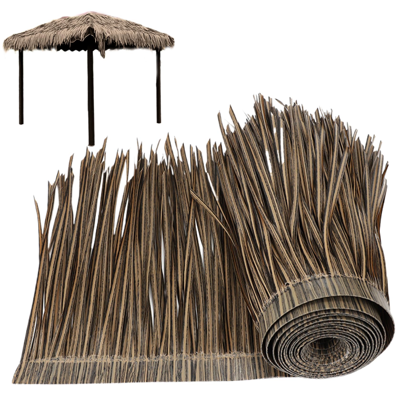 Toit de chaume artificiel 39x20" imperméable en rouleau de palmier mexicain