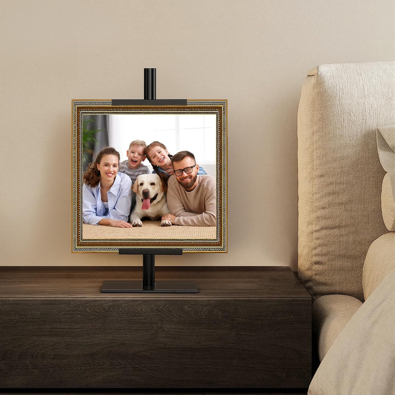 Adjustable Tabletop Picture Frame Stand,Heavy Metal Base Adjustable Size Table Easels for Display,Picture Frame Holder Art Display Stand,Art Poster Rack,for Home Office Galleries