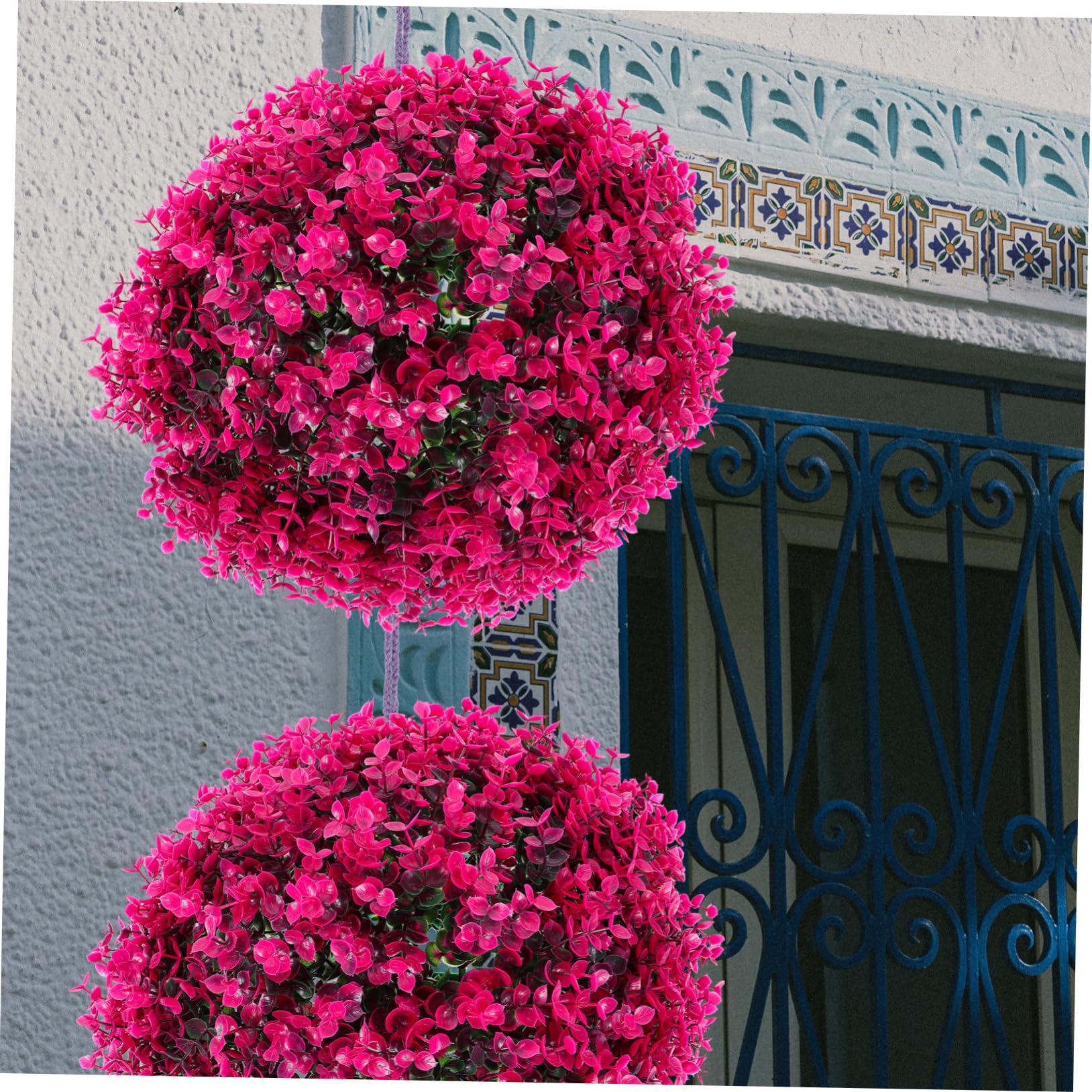 Palla Decorativa Finta di Eucalipto Palla Topiaria Foglie di Eucalipto per Decorazioni Interne Piante Artificiali per Casa e Giardino Ornamentale Finta Naturale