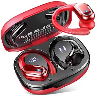 Wireless Earbuds Sport Bluetooth Headphones 5.4, 2025 Bluetooth Earbuds 75Hrs Stereo, 4 HD Mic, Over-Ear Buds with Earhooks ENC Noise Canceling Earphones, IP7 Waterproof Headset for Workout/Running - Amazon product rated Grade A