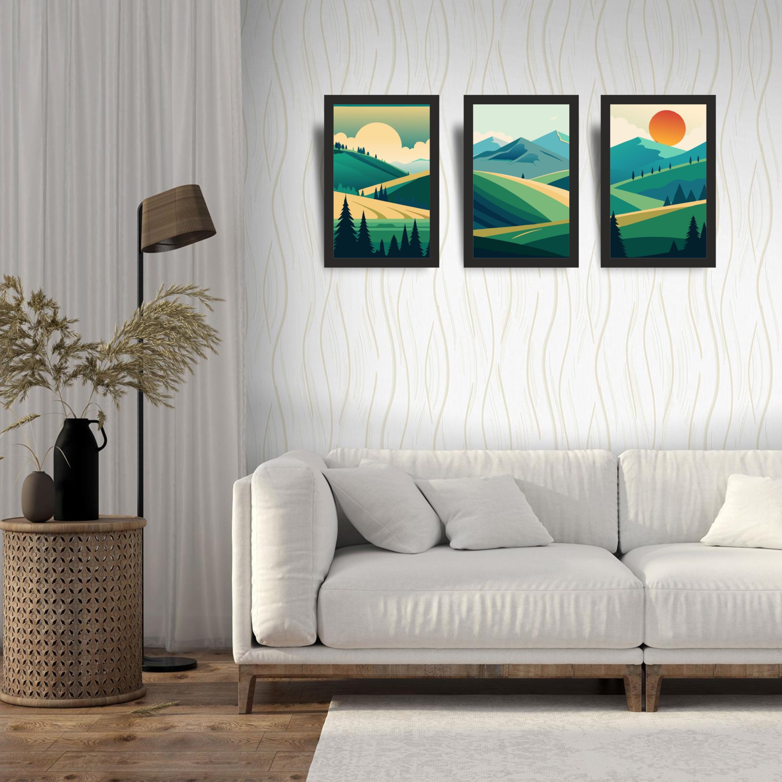 Autumn Forest Path Wall Art Set of 3