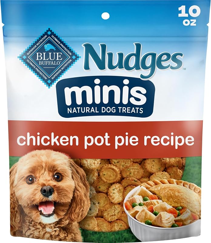 Petisco para Cães Blue Buffalo Nudges Minis sabor Chicken Pot Pie com frango, Pacote com 6