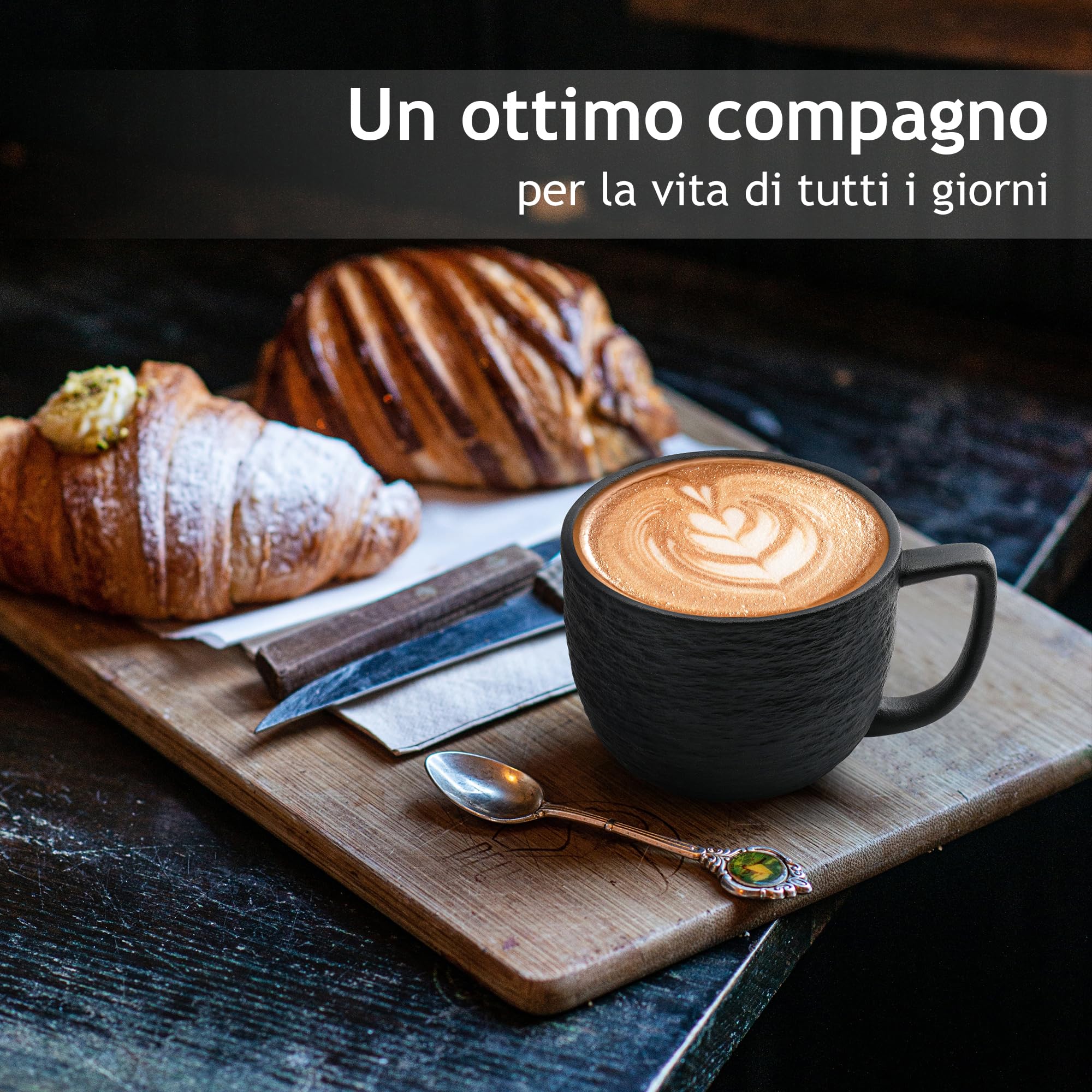 MIAMIO - Set di 4 tazze da 450 ml - Tazza in ceramica opaca per caffè, latte, cappuccino e tè - Collezione Oasis