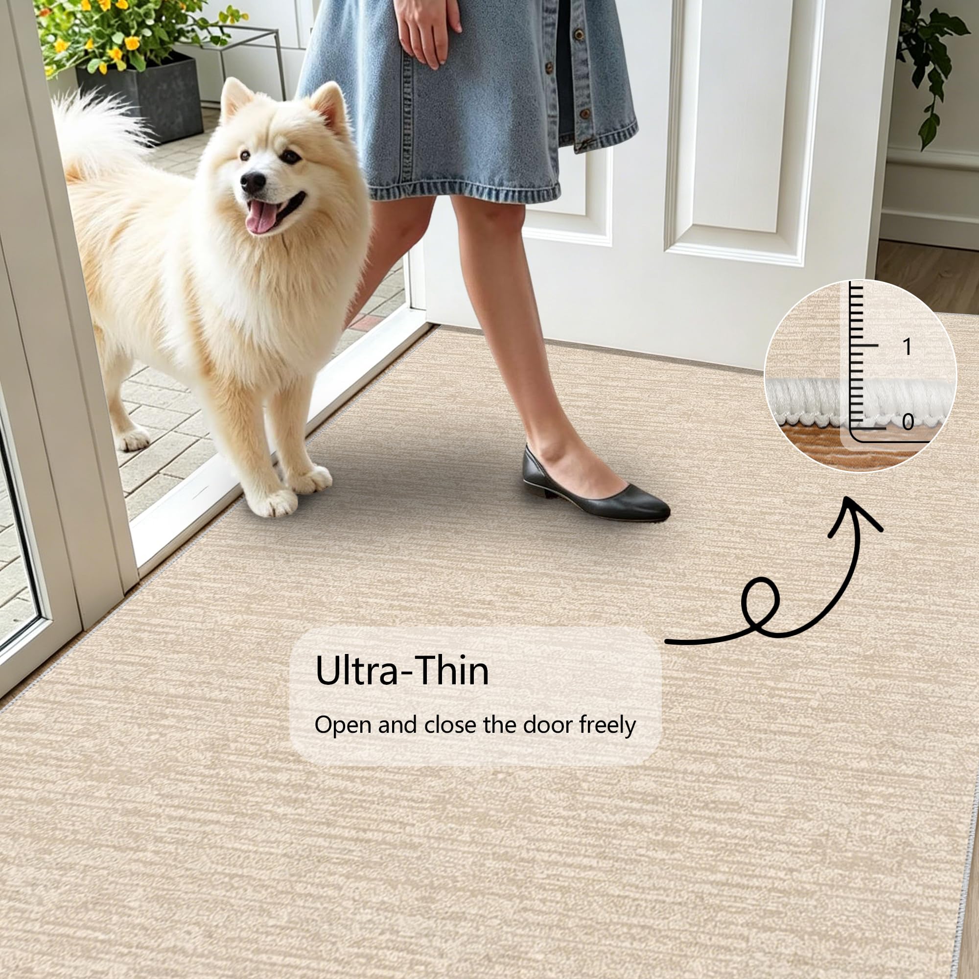 Tapis de Couloir Tapis de Cuisine Devant Evier Tapis de Passage AntidéRapant Lavable en Machine 100 x 200 cm Tapis d'entrée Interieur Facile à Nettoyer pour Couloir Chambres Manger Buanderie