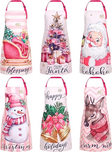 Bencailor 6 delantales de primavera impermeables con diseño de mariposas y flores, delantales de cocina ajustables para hornear disponible en Yaxa Venezuela