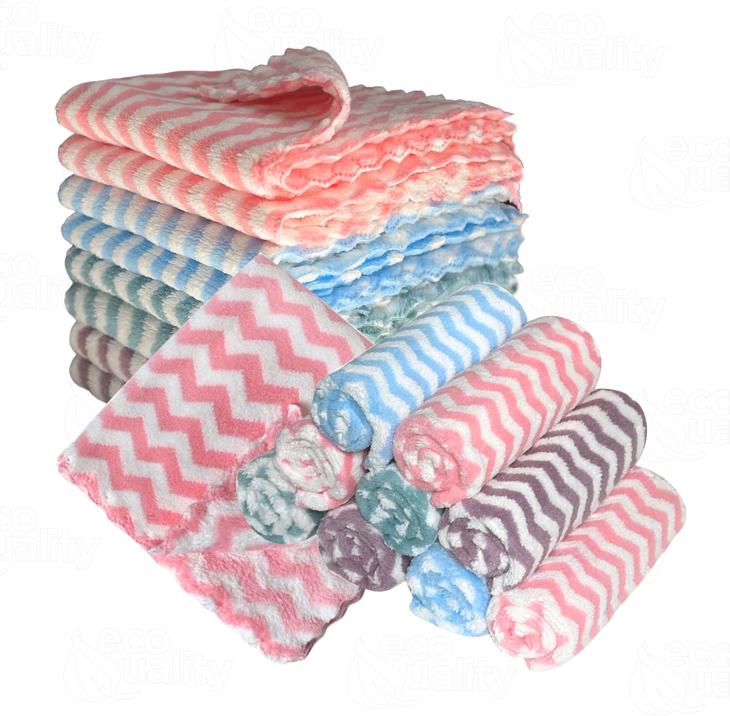 EcoQuality Micro Fiber Towels Ultra Absorbent Dish Towels Premium Cleaning Cloths Streak Free Lint Free Quick Dry Rags