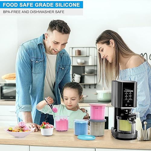 Miniatura 7 de 246 Pintas Creami Deluxe, para Ninja Creami, 16 onzas, herméticas y a prueba de hojas, compatibles con máquina de helados serie NC301 NC300
