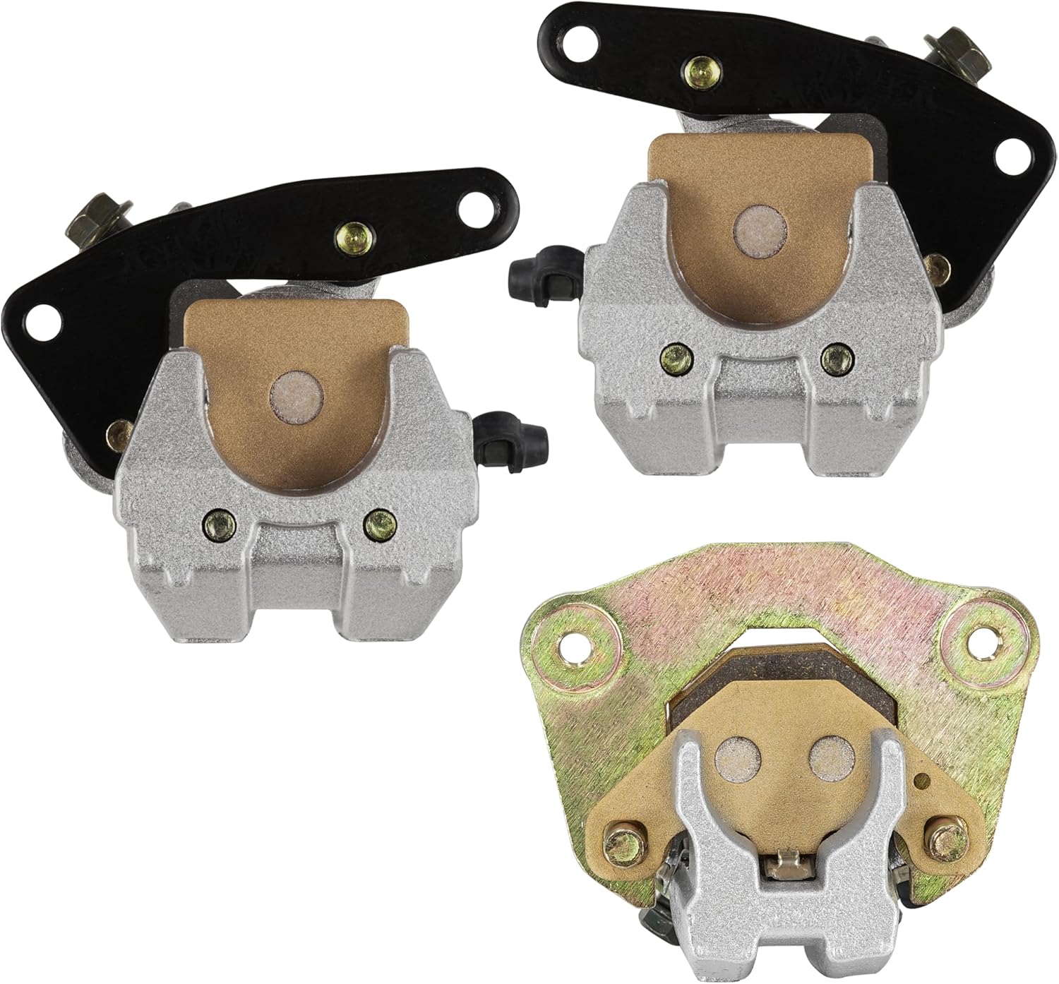 Caltric Front and Rear Brake Caliper Compatible with Suzuki Vinson 500 LT-A500F LTA500F 4X4 Auto 2003-2004