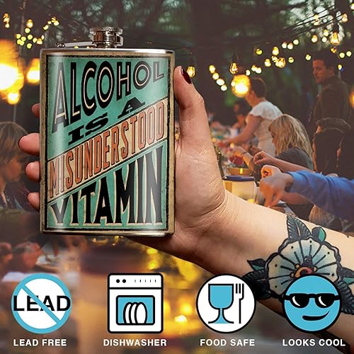 Miniatura 2 de Trixie & Milo - Divertidos frascos de acero inoxidable para hombres, regalos de aniversario perfectos para él, regalos de padrinos de boda,