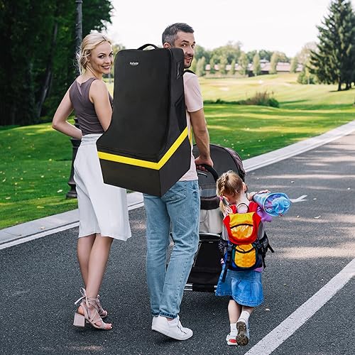 Miniatura 8 de Bolsa de viaje para asiento de automóvil, acolchada, cómoda, duradera, espaciosa, a cuadros, para asiento de automóvil, para 3 en 1, convertible,