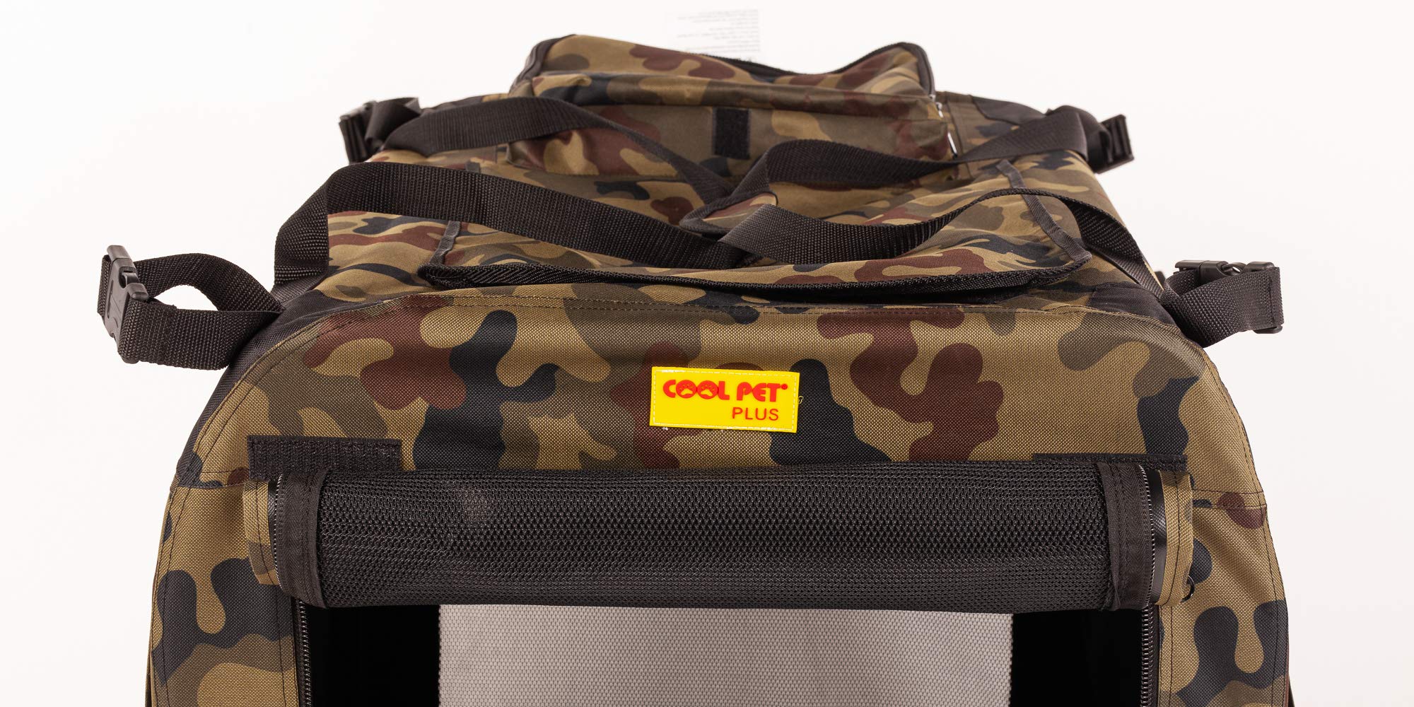 COOL PET Hundetransportbox 102 * 69 * 80cm 3XL, Hundetasche, Autobox, Hundebox, Faltbare Transportbox, Box (Camouflage)