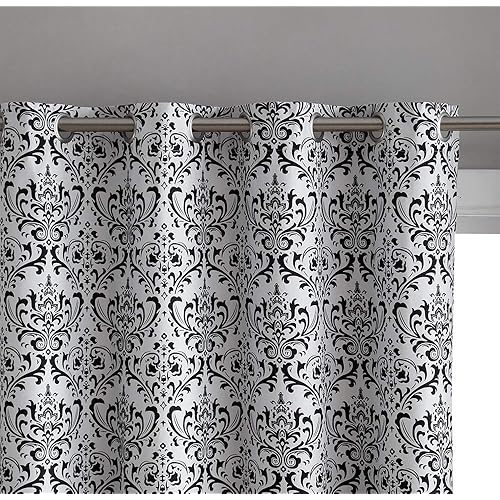 Damask Living Room Curtains Amazon Com