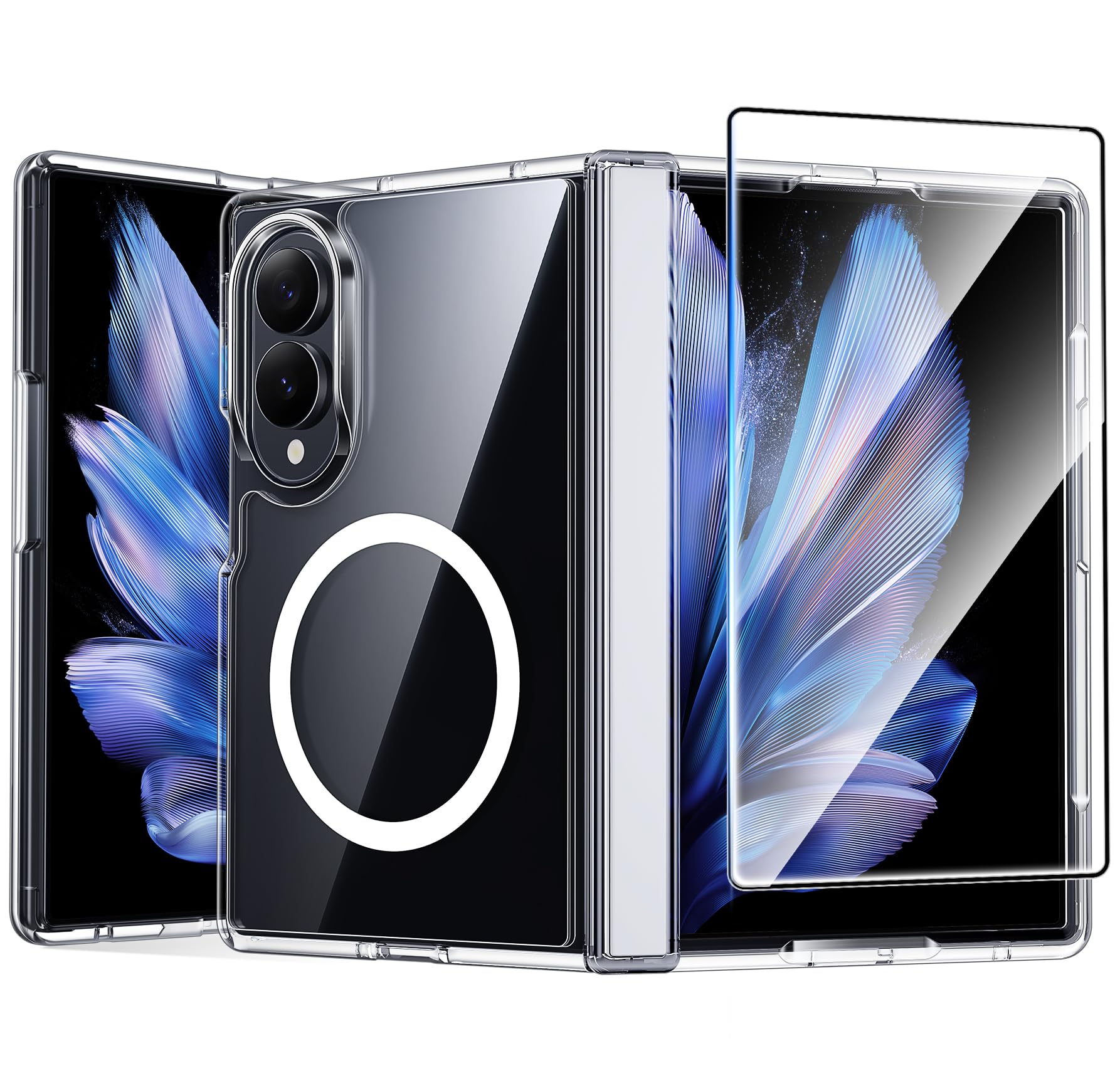 FNTCASE for Samsung Galaxy Z Fold 8 Case, Fit for Magsafe, Hinge Protection