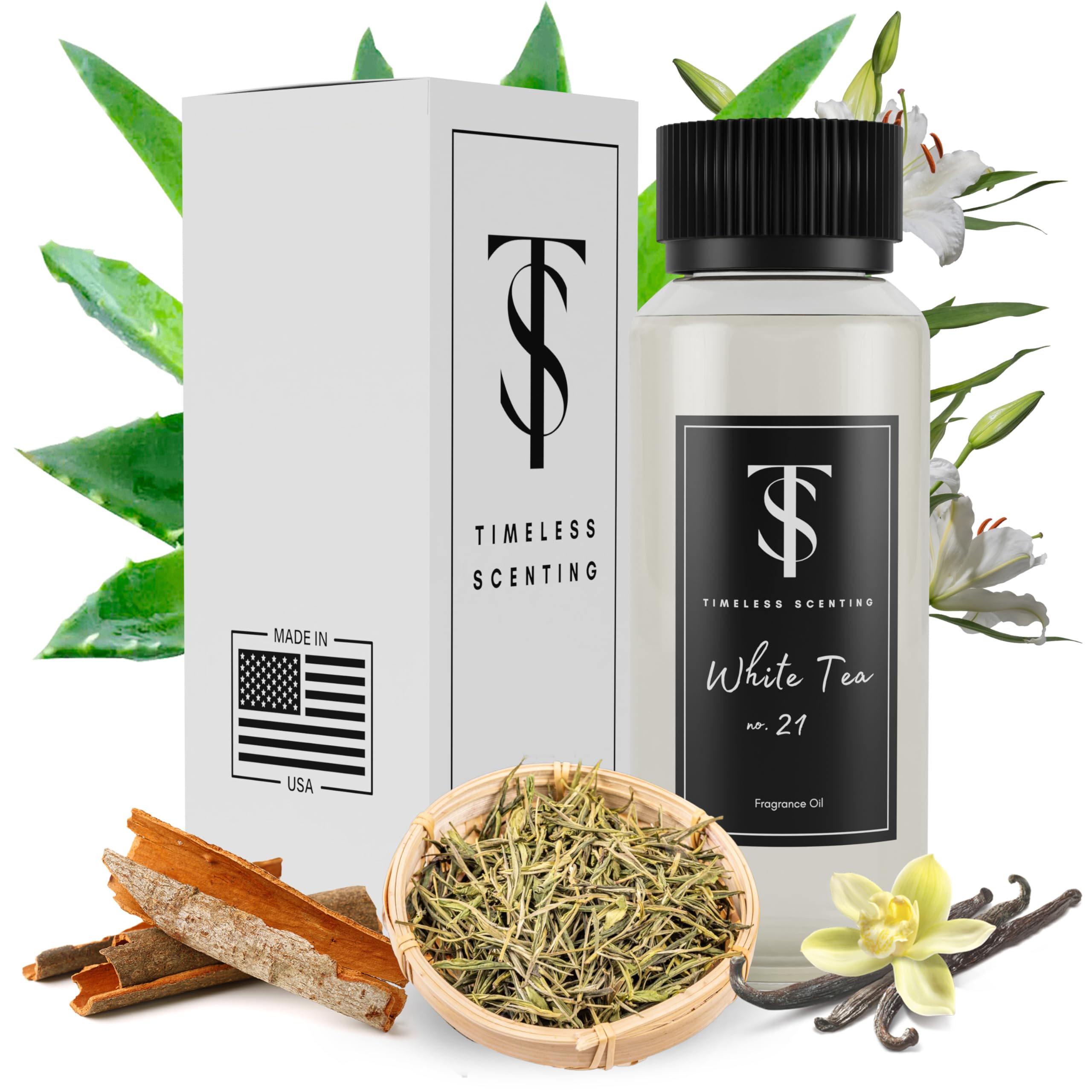 White Tea no. 21 Hotel Diffuser Oil Aromatherapy- Premiere Luxury Home Fragrance Essential Oil - Best Smelling Fragrance Oil Diffuser - 5 Star Hotel Aromas for Home (120ml)