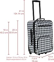 Vista 168 de Rockland, juego de equipaje de dos piezas, Carbón), F102