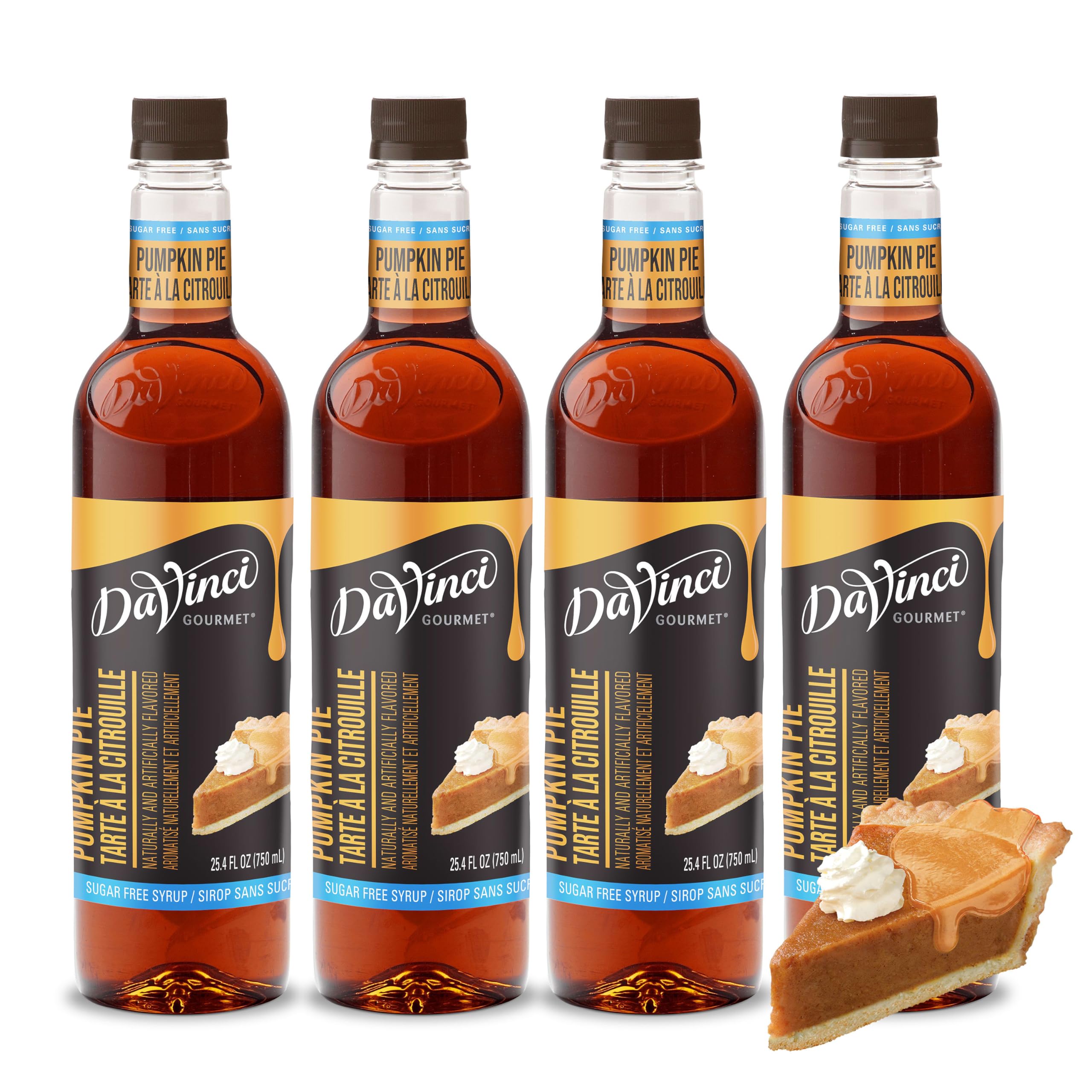 DaVinci Gourmet Sugar-Free Pumpkin Pie Syrup, 25.4 Fluid Ounces (Pack of 4)