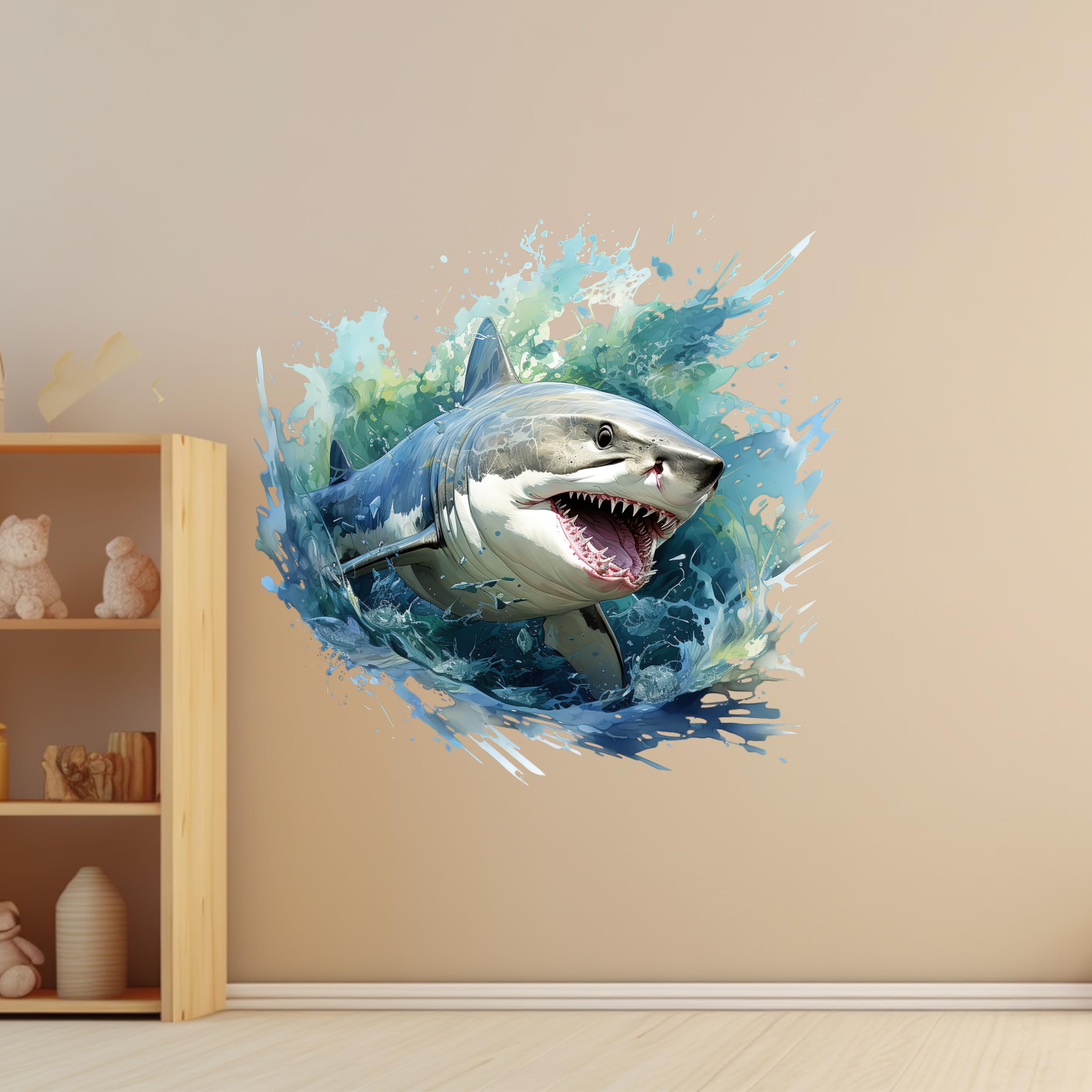 U-Shark 3D-Wandaufkleber Dinosaurier - Selbstklebend, Abnehmbar, 50x70 Cm