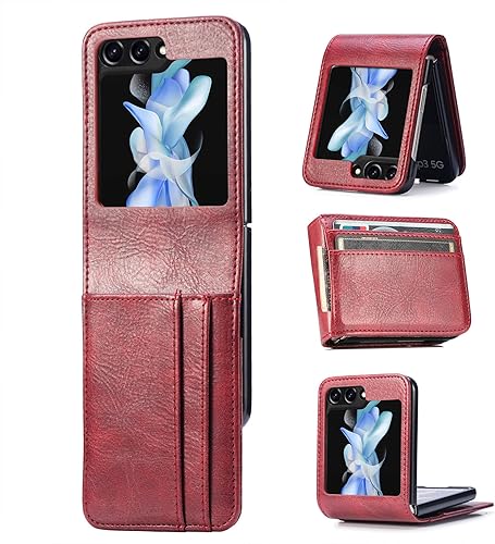 Miniatura 8 de ZCDAYE Funda tipo cartera para Samsung Galaxy Z Flip 5, funda para Samsung Galaxy Z Flip 5, funda de cuero para Samsung Galaxy Z Flip 5 con