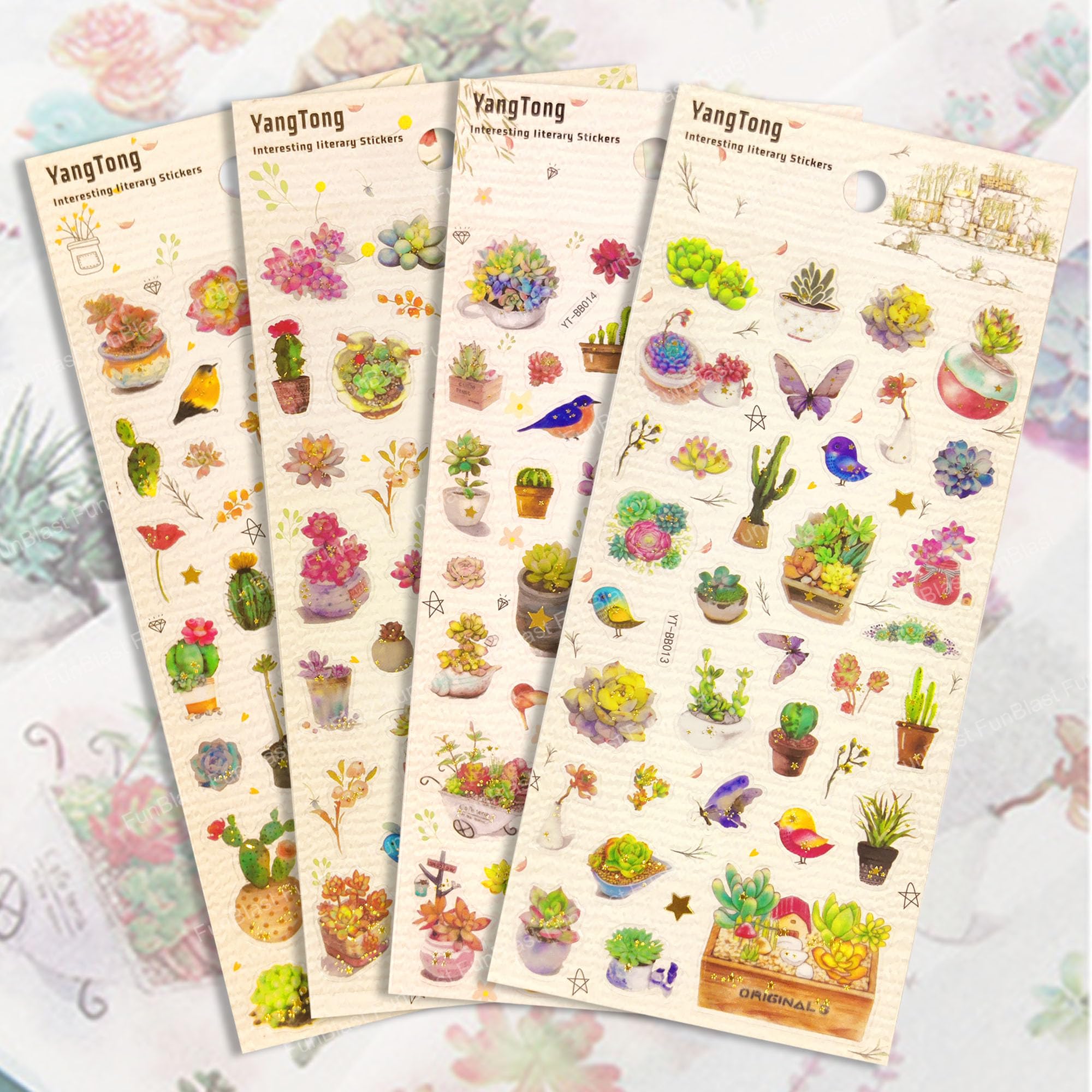 FunBlast Bird & Plant Theme Kawaii Stickers Set – 4 Sheets, 130+ Stickers for Kids, 3D Stickers for Girls, Aesthetic Sticker, Cute Stickers, Craft Stickers, Self-Adhesive Stickers (Multicolor) (B0D9B23R2S) Amazon Price History, Amazon Price Tracker