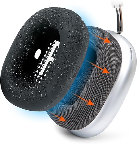 Miniatura 7 de WC SweatZ Max - Fundas protectoras para Airpods Max fabricadas por Wicked Cojines, a prueba de sudor y fácilmente lavable, protección completa