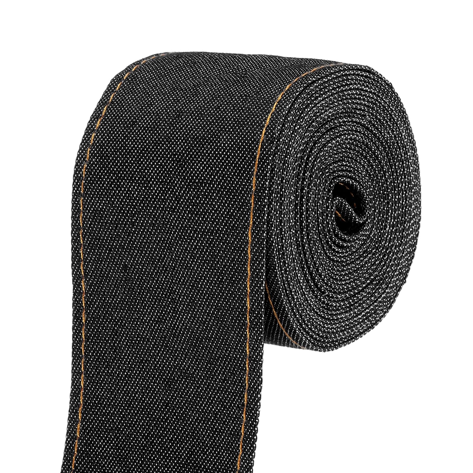 Ruban en jean noir large pour fabrication de barrette DIY