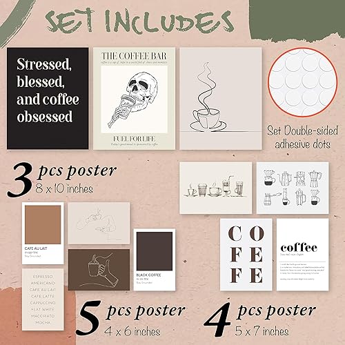 Miniatura 2 de 97 Decor Decoración de barra de café, decoración de pared de café, impresión de póster de café, artículos esenciales de barra de café, accesorios